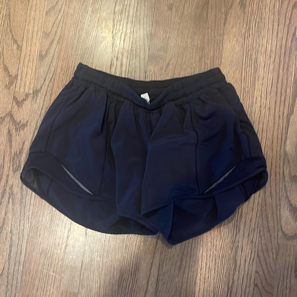 Good condition Black 10 Tall Lululemon Hotty Hot shorts